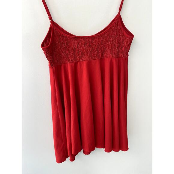 Vintage Gold Label Victoria's Secret Red Babydoll Slip Dress - Small - Picture 7 of 11